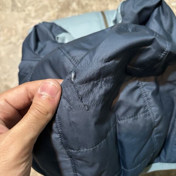 LL Bean Jacket Womens Large Mountain Classic Puffer Coat Colorblock 520670 - Picture 6 of 10